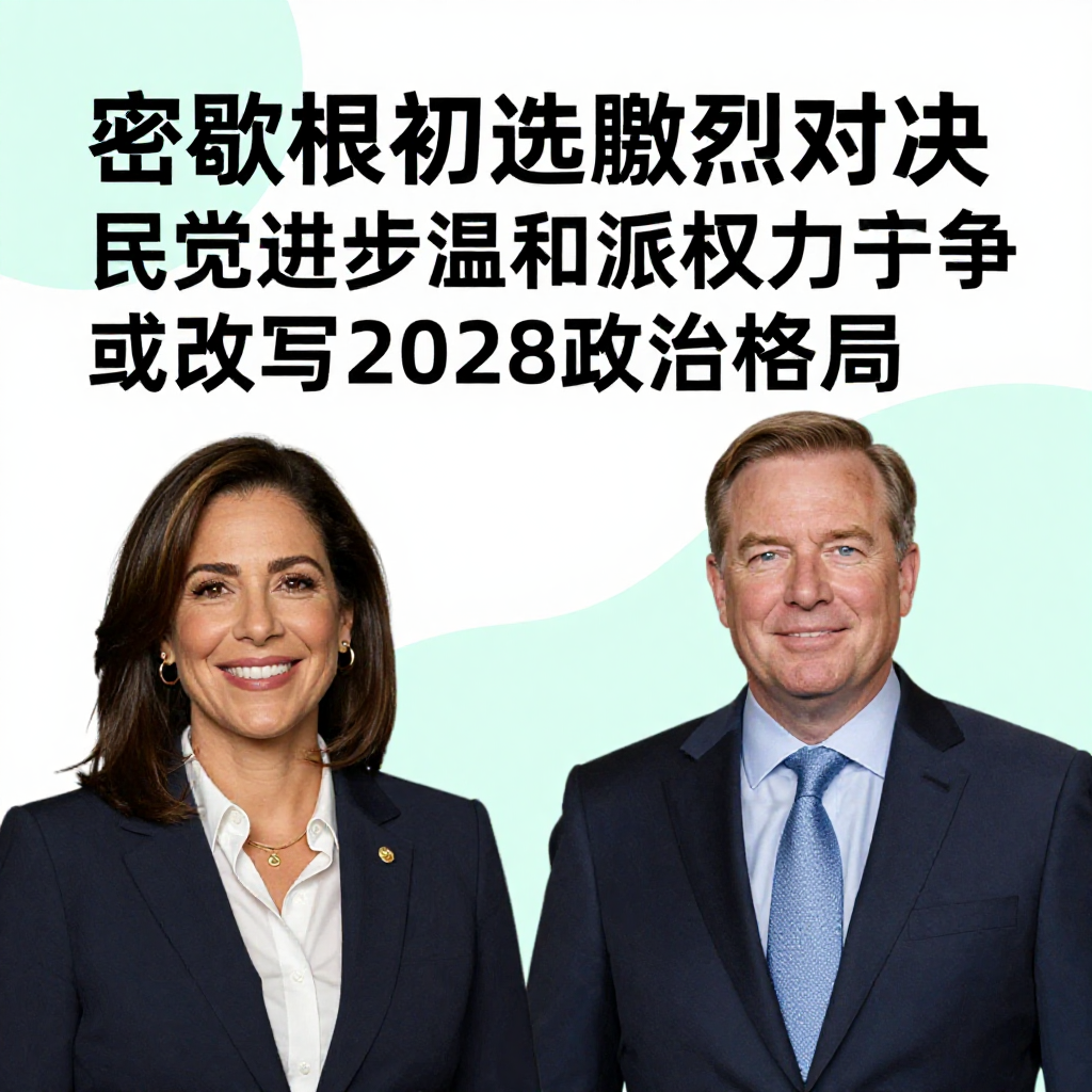 密歇根初选激烈对决：民主党进步温和派权力之争或改写2028政治格局